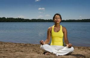 meditation on beach